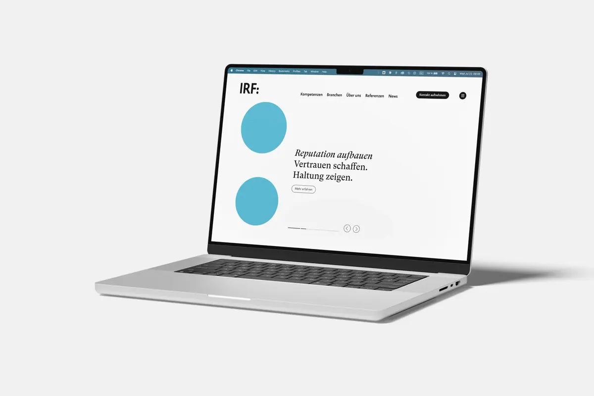 Reputation in Bewegung. Die neue Website für IRF: